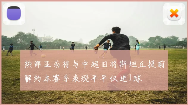 热那亚或将与中超旧将斯坦丘提前解约本赛季表现平平仅进1球
